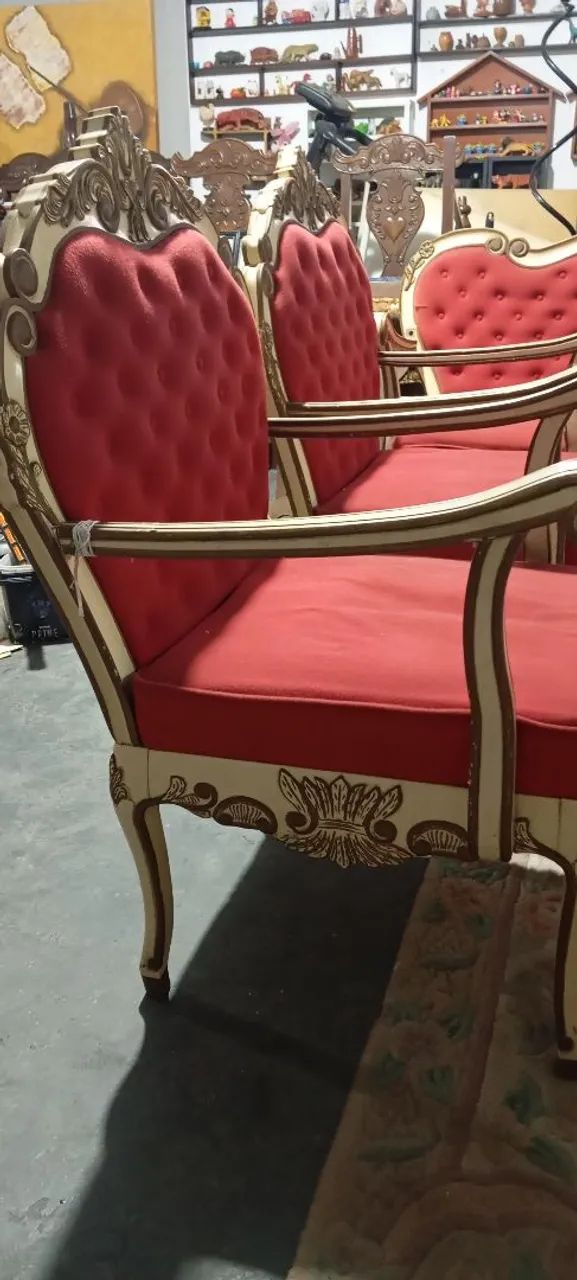 Lindo jogo de sofa e espelho Luiz XV  - Foto 2