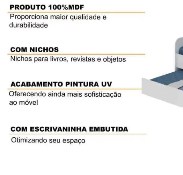 BICAMA DE SOLTEIRO BRANCO - Foto 4