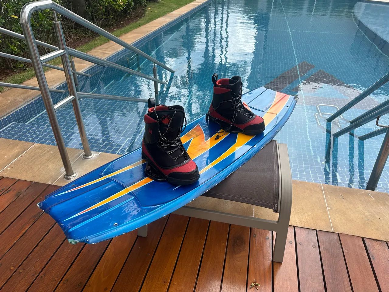 Kit Prancha Wakeboard Double Up + Botas Liquid Force Top ! Campinas-sp 