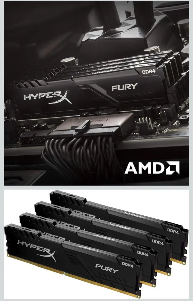 Memória RAM HyperX Fury Black 16GB DDR4 3200MHz CL16 - Foto 3