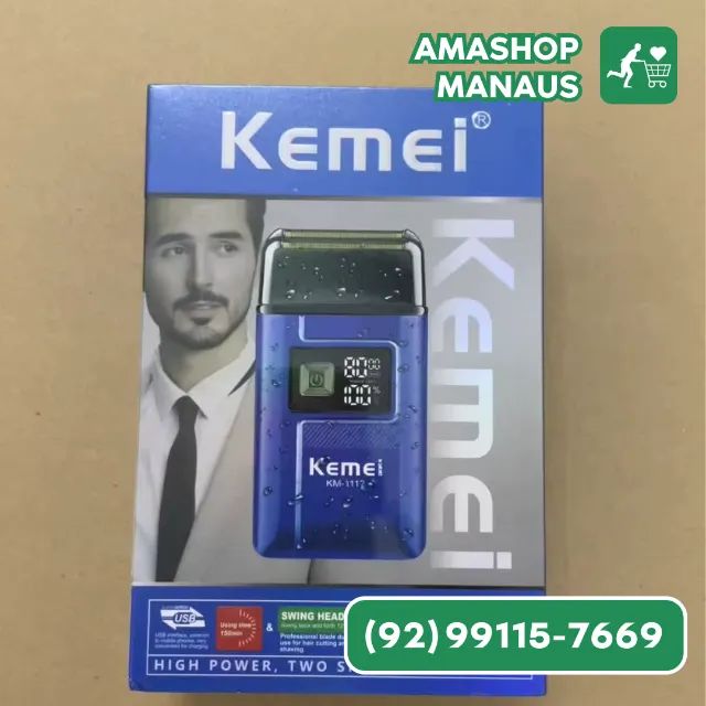 Barbeador Eletrico Kemei Shaver Bivolt Para Acabamento Barba