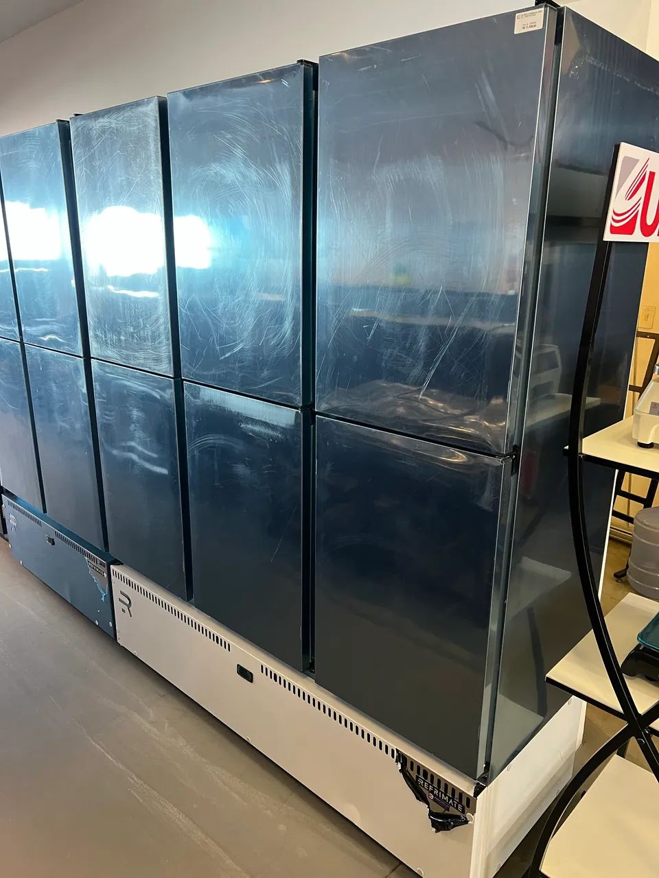Mini câmara comercial 6 portas inox 1200 litros pronta entrega 