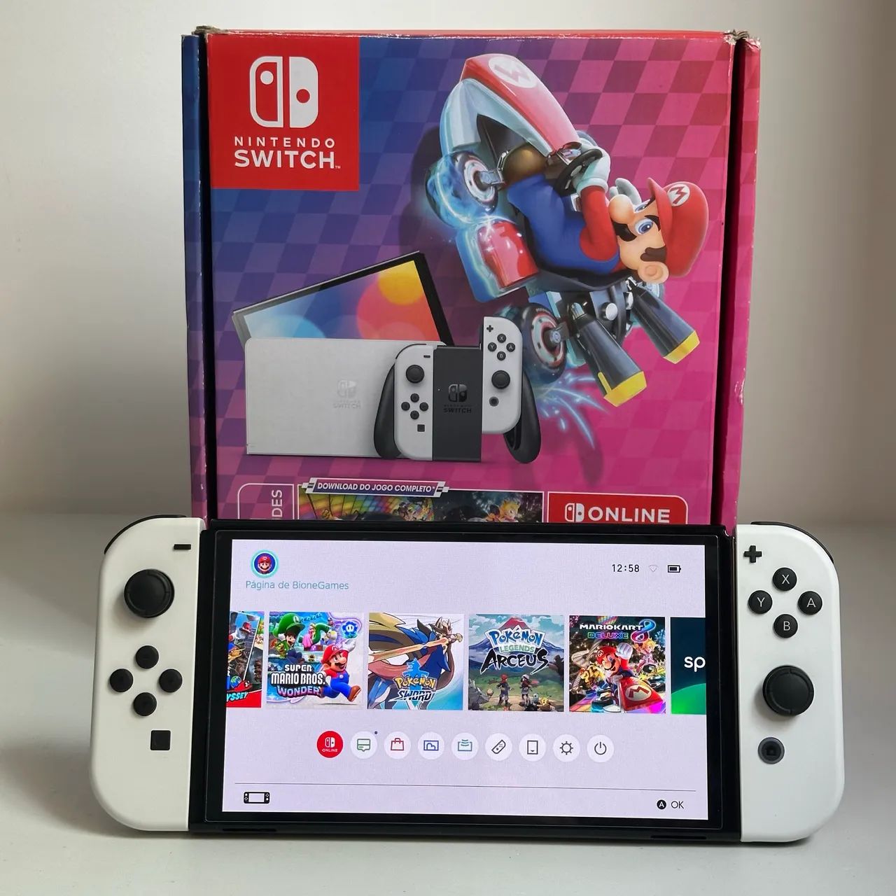 Nintendo Switch Oled Desbloqueado 128gb Usado - Foto 2