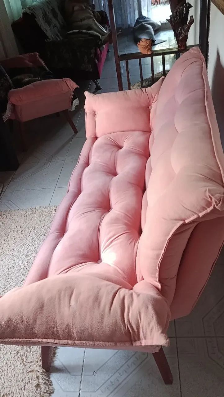  sofa namoradeira + 2  poltronas - Foto 2