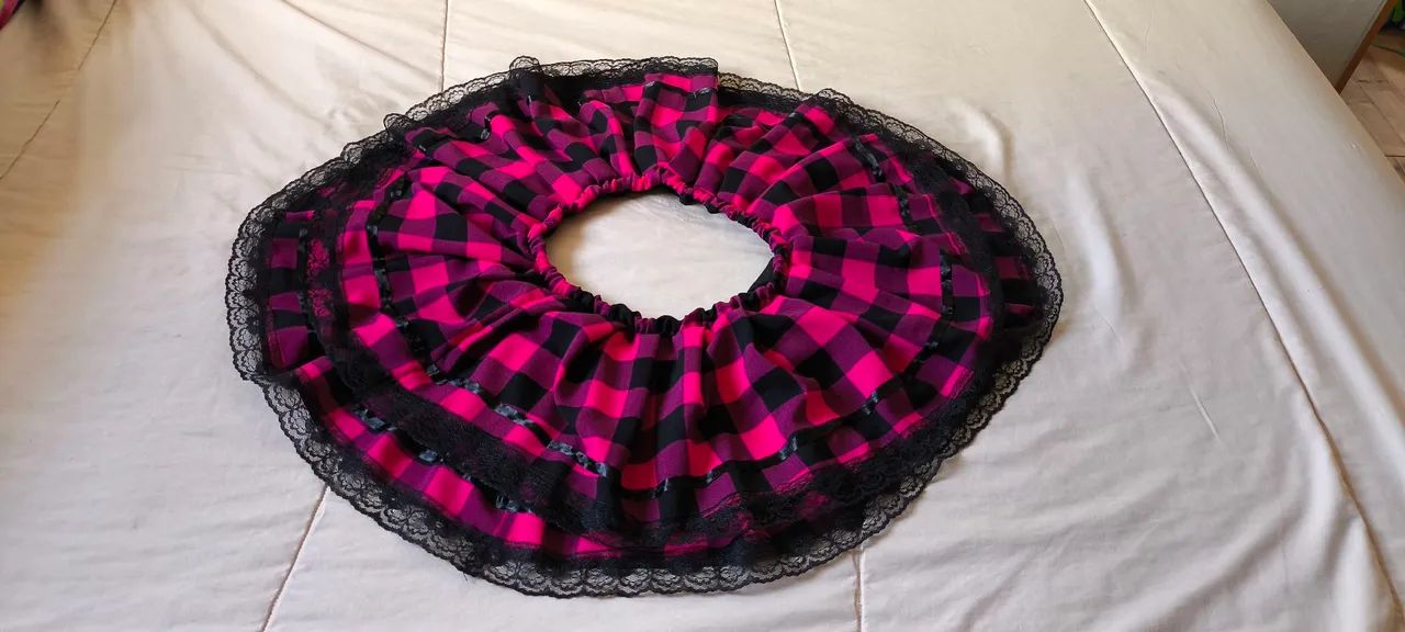 Saia junina xadrez Tam único  - Foto 2