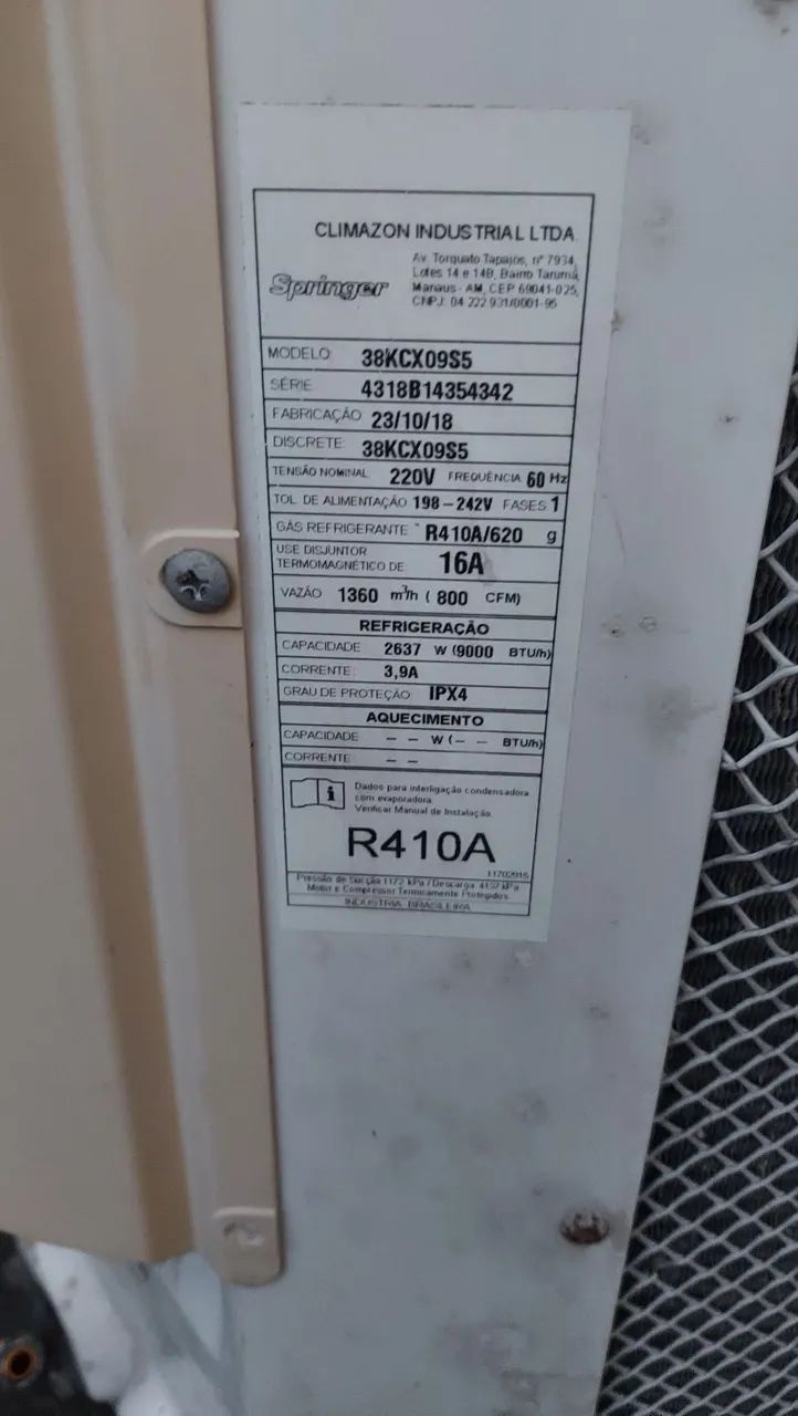 Ar condicionado Midea 9.000 BTUs, inverter, com defeito  - Foto 2