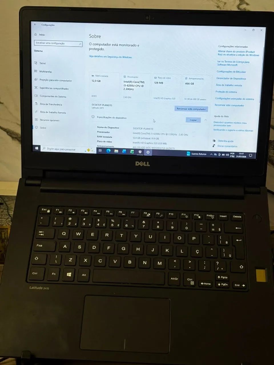 Notebook Dell Latitude 3470 | Intel Core i5 | 12GB RAM | HD 500GB
