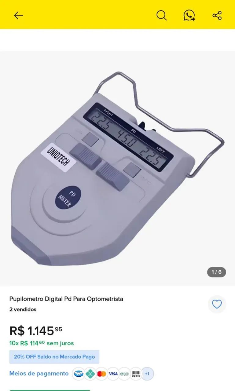 Pupilometro Digital Pd Para Optometrista - Foto 4