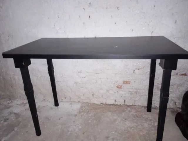 Mesa Preta de madeira retangular - 60X1,20 - Foto 2