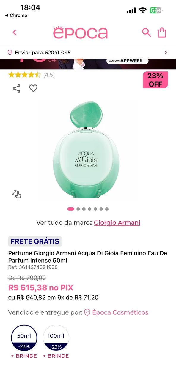 Perfume Acqua do gioia intense ORIGINAL  - Foto 3