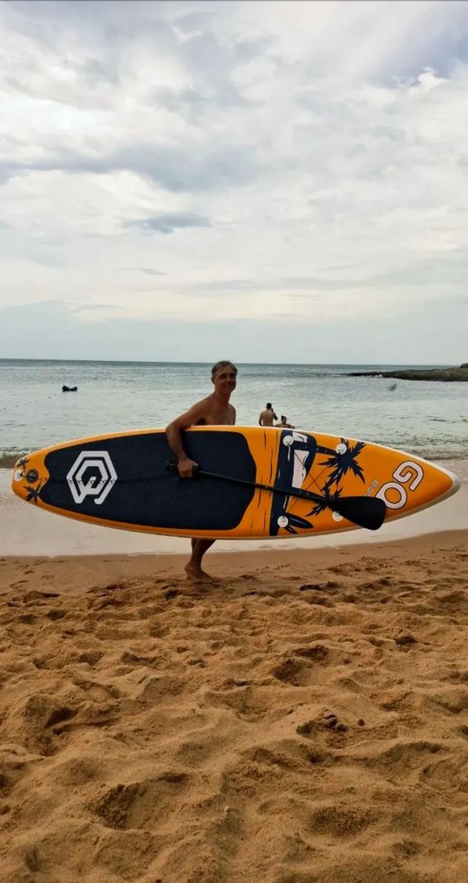 PRANCHA STAND UP INFLÁVEL - ATÉ 150 KG - COMPLETA - Disponível nas cores LARANJA e AZUL - Foto 5