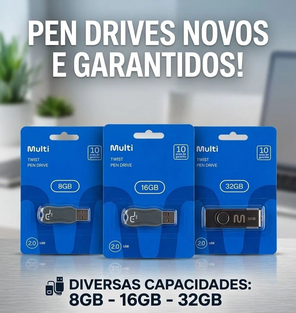 Pendrive Leitor de Cartão + MicroSD 16GB USB - Foto 2