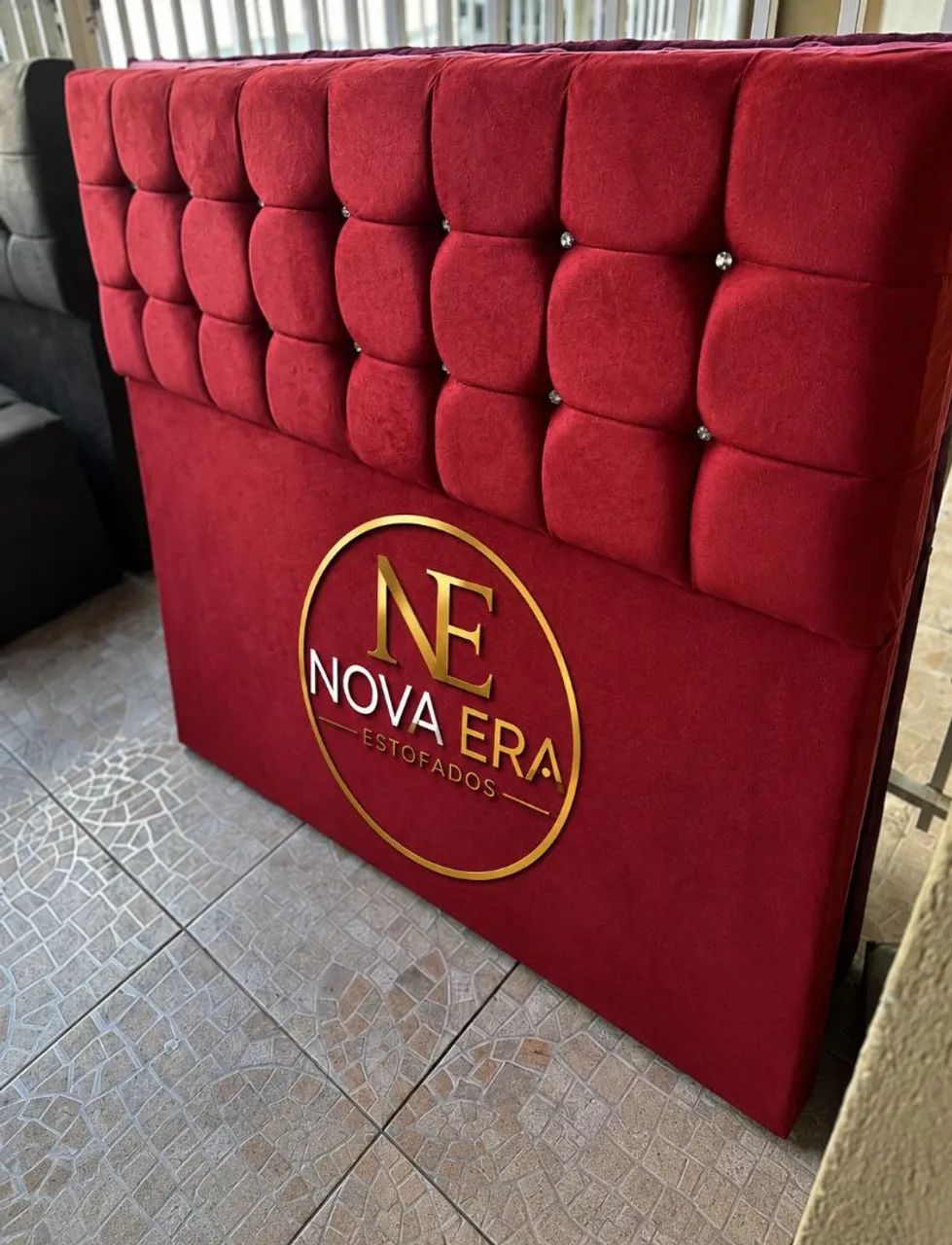 Cabeceira de Cama em Suede Rosa - Foto 4