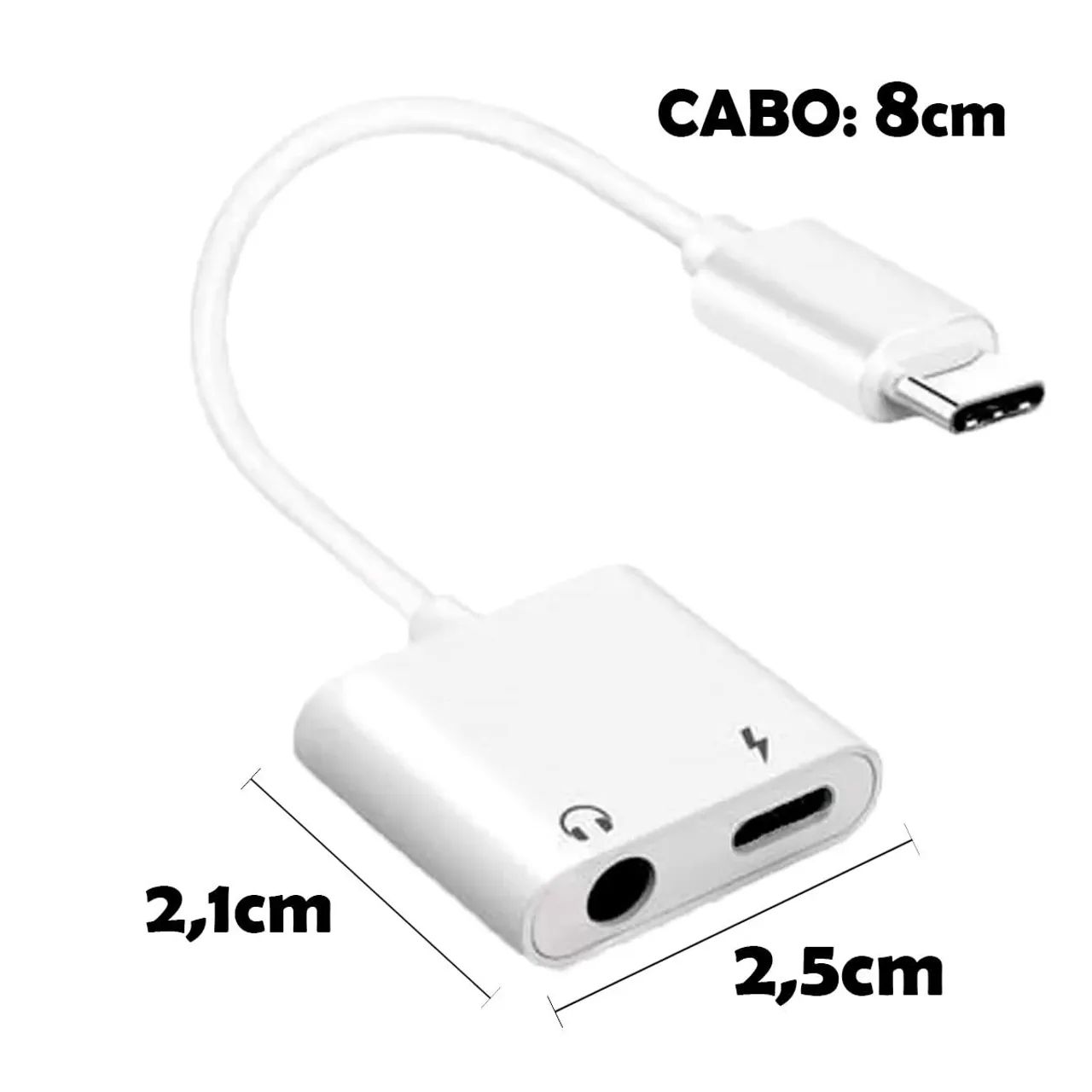 Adaptador de Áudio tipo C + carga tipo C - Foto 2