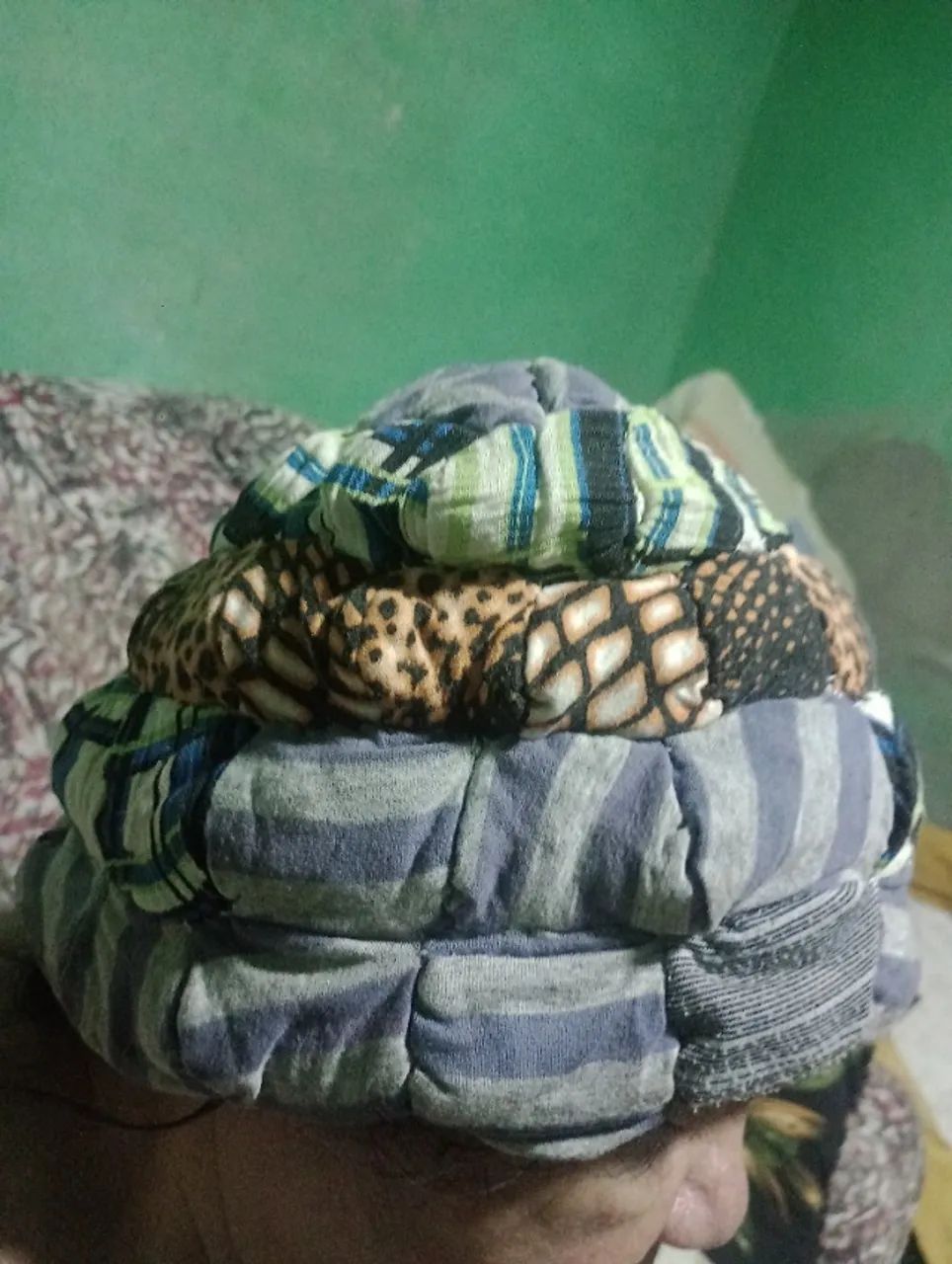 Peças feitas de fuxico