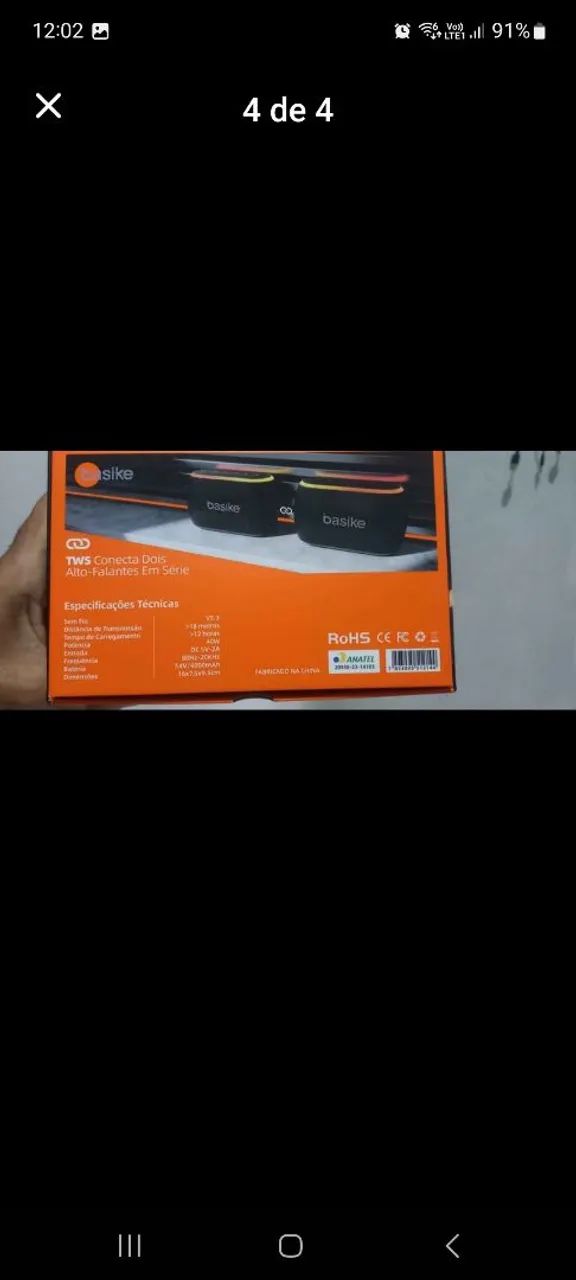 Caixa de som Bluetooth portátil 40w potência nova basik - Foto 4
