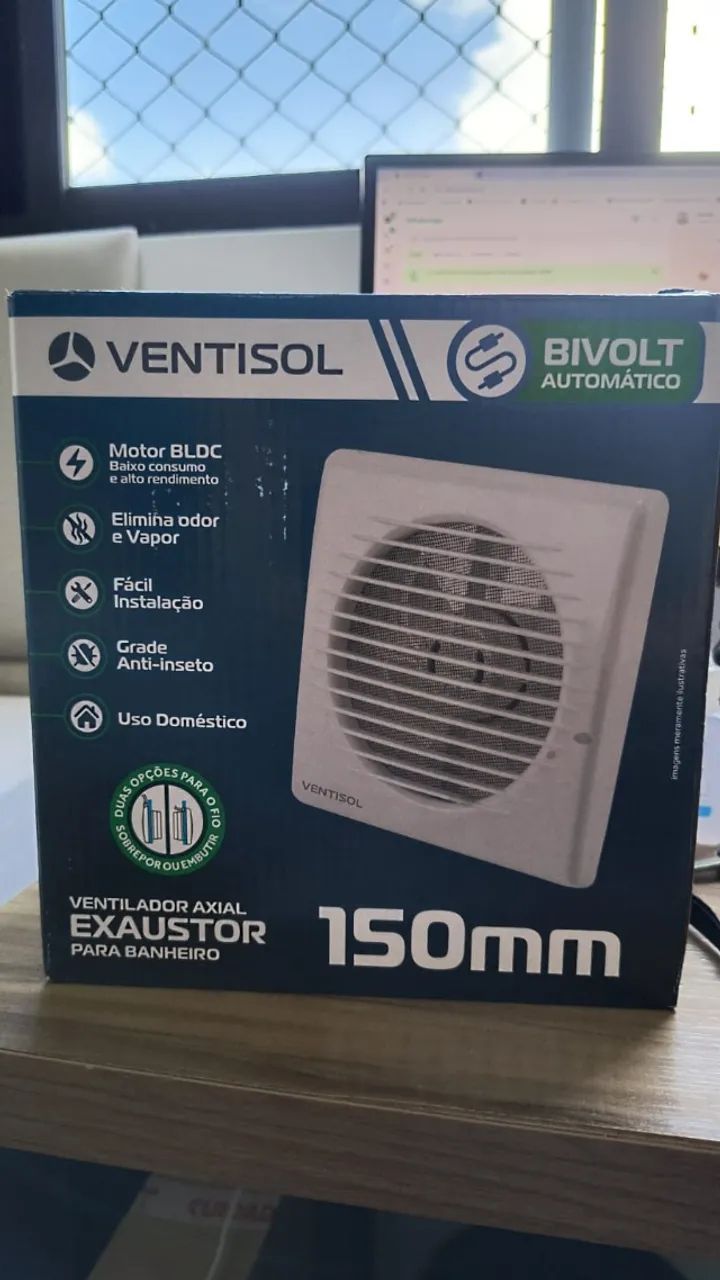 Exaustor para banheiro 150mm Ventisol