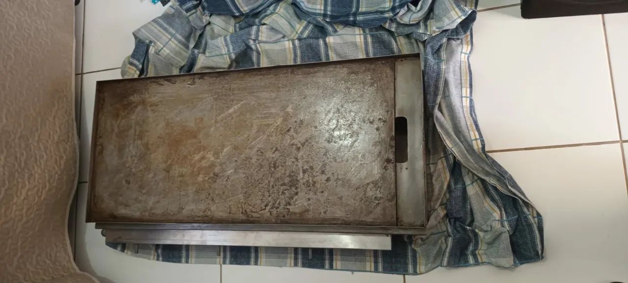 Coifa de inox e chapa para lanches