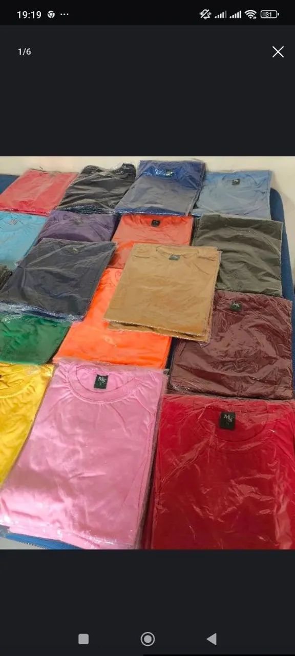 Kit 60 Camisas Lisas de Poliéster - Foto 3