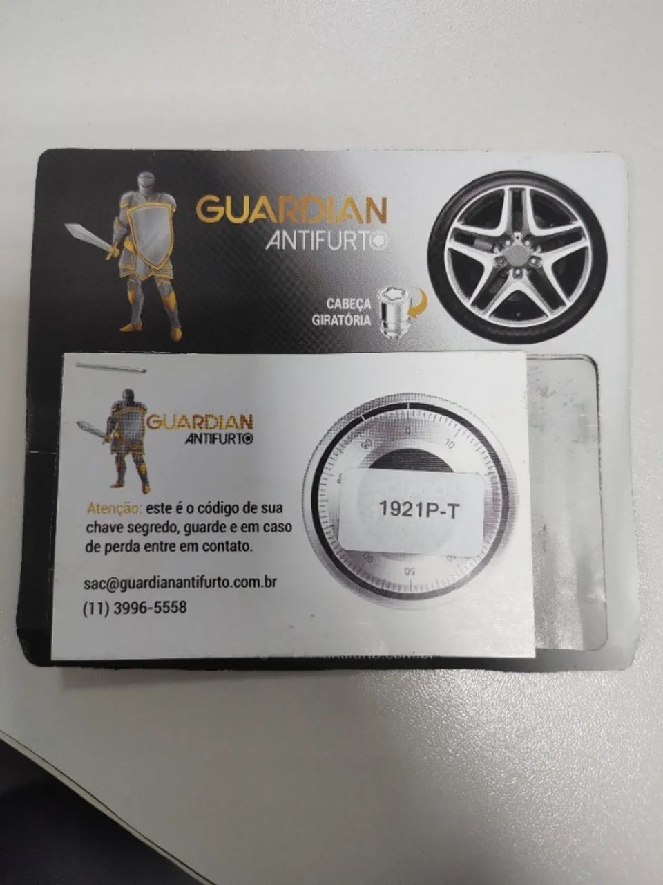 Conjunto antifurto universal para rodas de veículos (somente com 03 peças) - Vendo ou troc