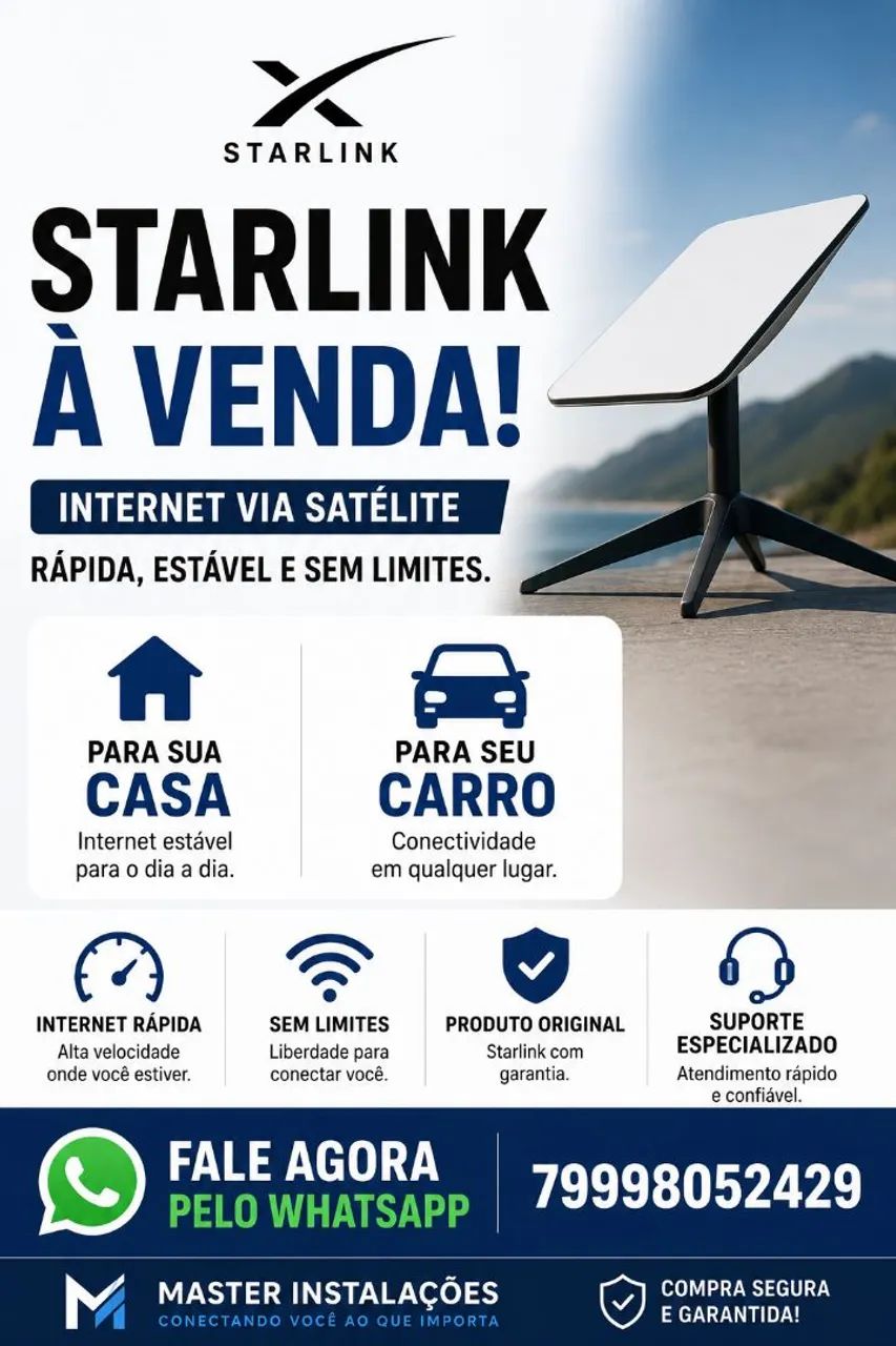 STARLINK PRA CARRO E PRA CASA - Foto 5