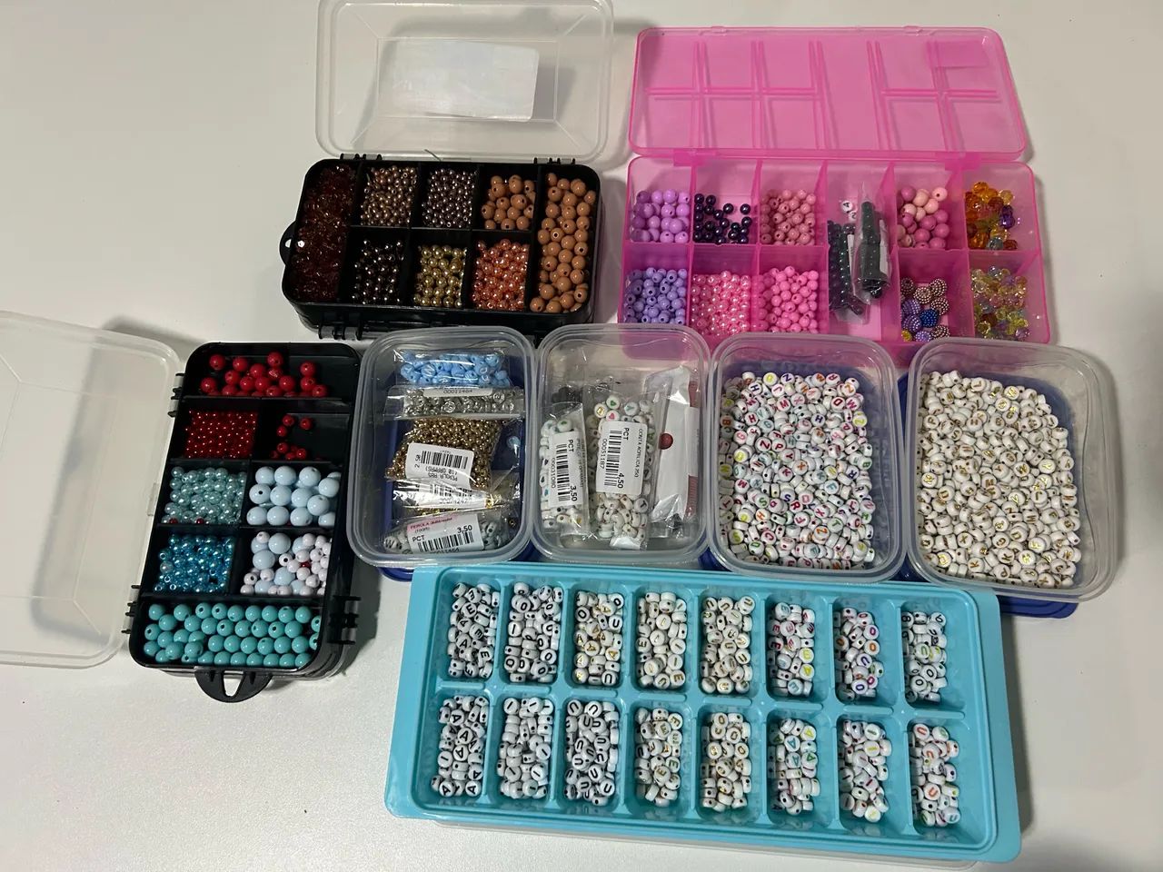 Kit infantil de miçangas para pulseirinhas - Foto 2