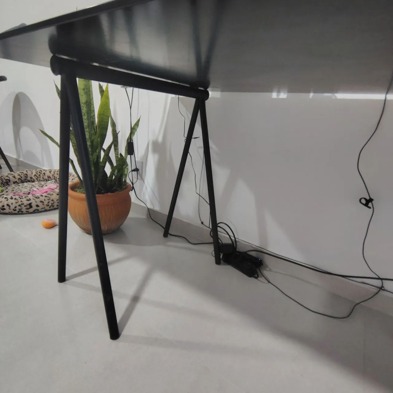 Mesa de vidro preta  - Foto 5