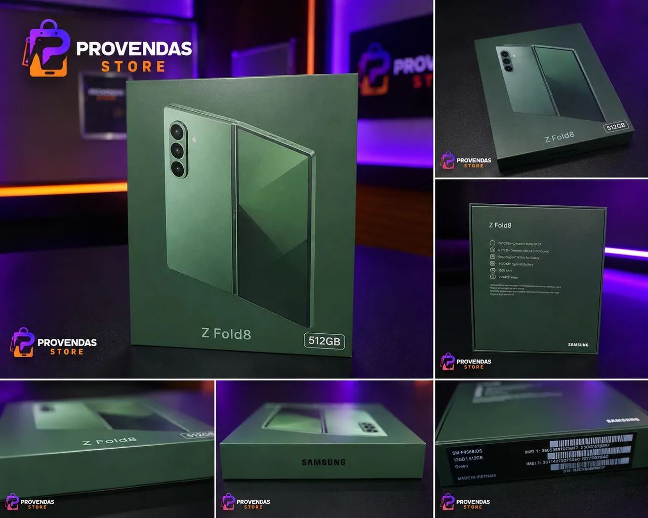 Z FOLD 8 512GB VERDE PRONTA ENTREGA ACEITO TROCA E CARTÃO ATÉ 18X