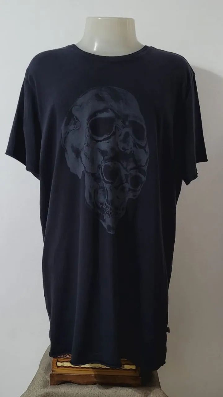 camiseta preta youcom long tam GG - Foto 2