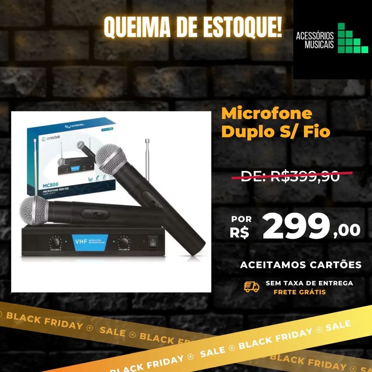 Microfone Duplo Sem Fio