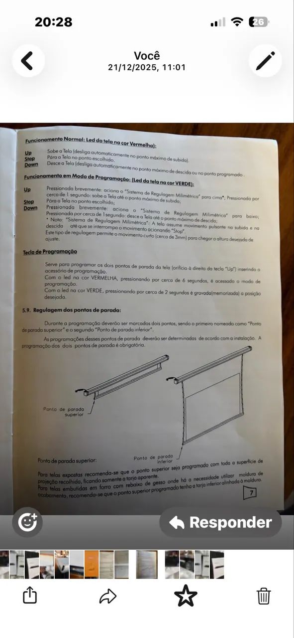 Tela 100 polegadas retratil para projeção - Foto 4