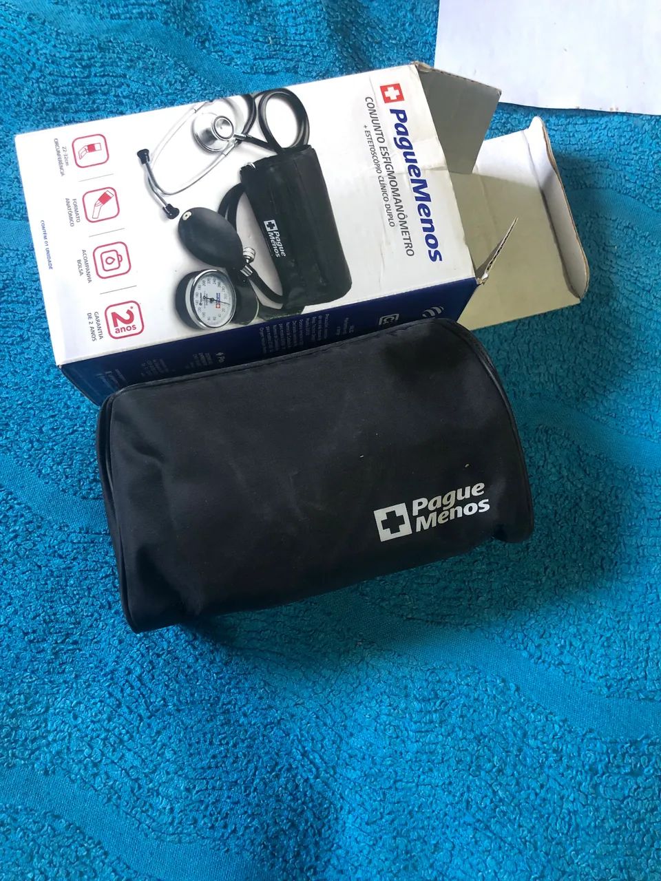 Conjunto esfigmomanômetro+ estetoscópio clínico duplo  - Foto 3