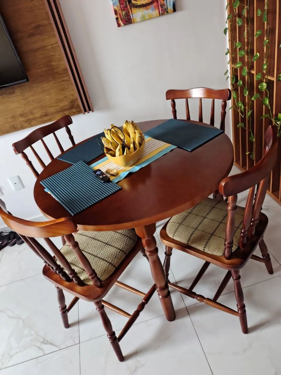 Mesa madeira  completa 