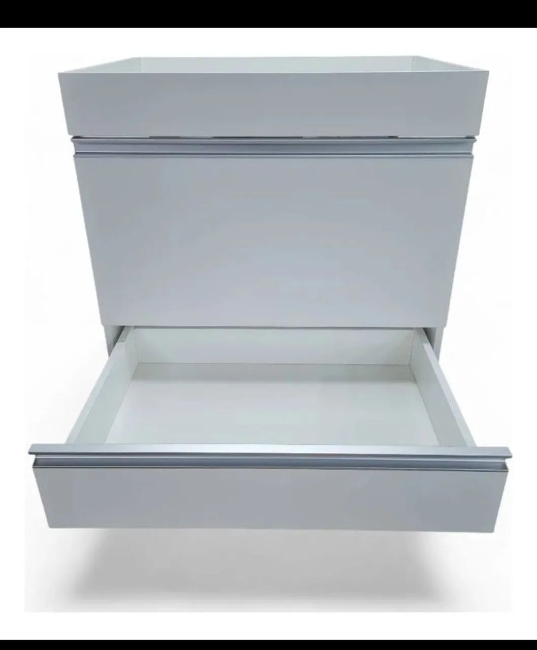 Gabinete de banheiro MDF branco 15 mm para pia de sobrepor  - Foto 4