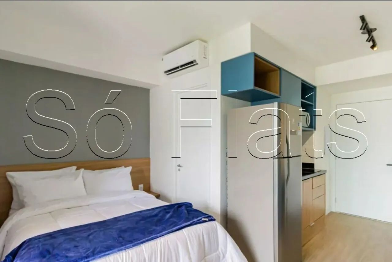 Studio mobiliado disponível para locação Brooklin 27m² próximo Metrô e Av. Santo Amaro. - Foto 3