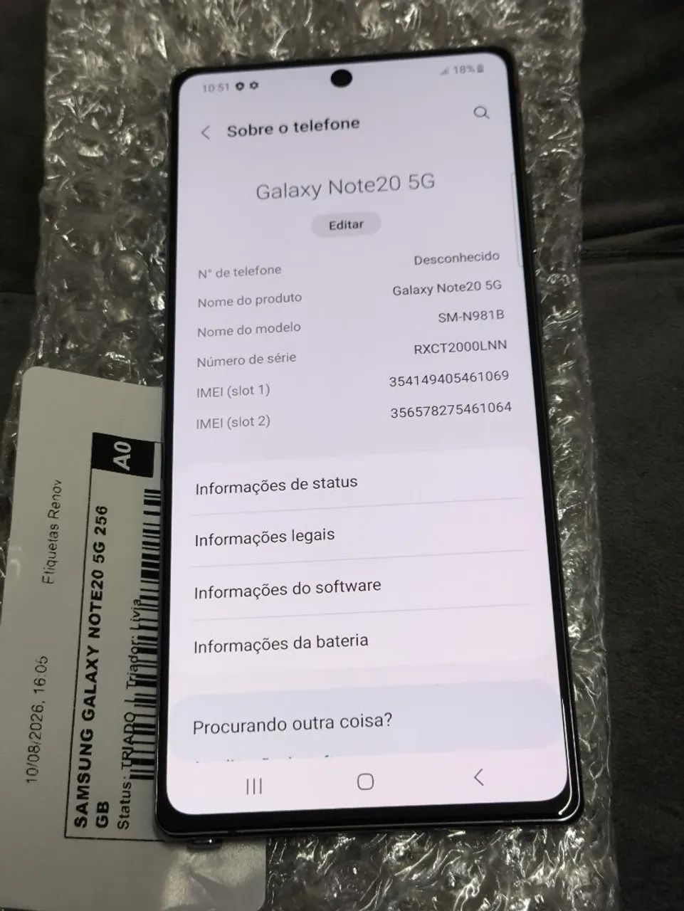 Samsung note 20 5g 256gb estado de novo  - Foto 4