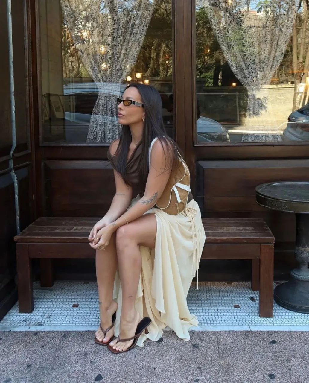Saia Fluida em Chiffon - Última peça  - Foto 2