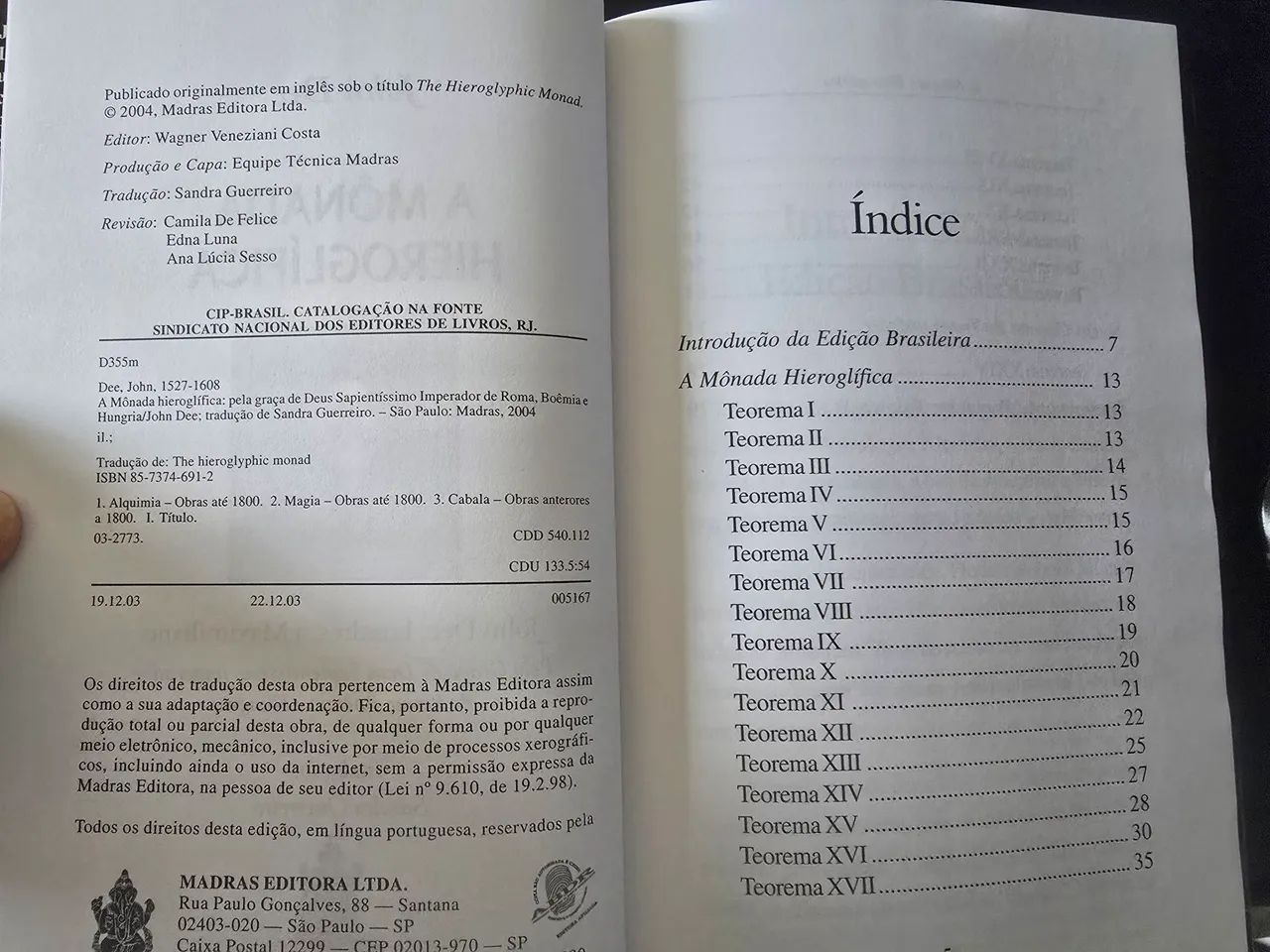 Livro A Mônada Hieroglífica - John Dee, 2004 - Foto 4