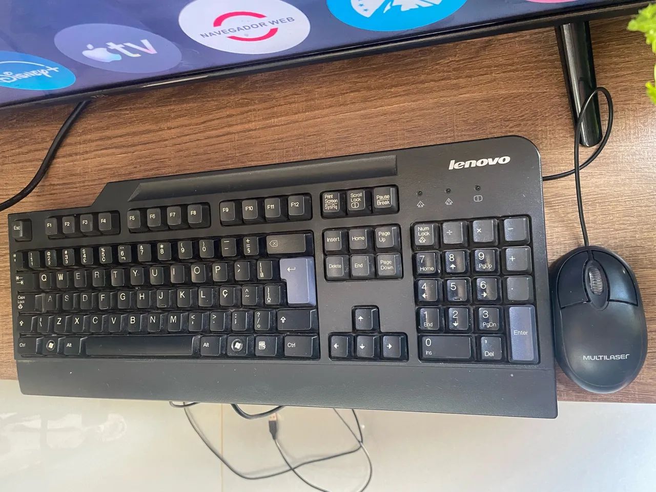 TECLADO LENOVO + MOUSE MULTILASER - R$ 80 - Foto 2