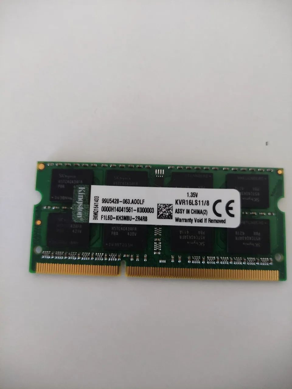 Memória Kingston de 8 gb ddr3 de notebook 
