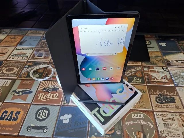 Tablet Samsung Galaxy Tab S6 Lite 4G 64GB (SM-P619) - Impecável na Caixa + Capa e S Pen