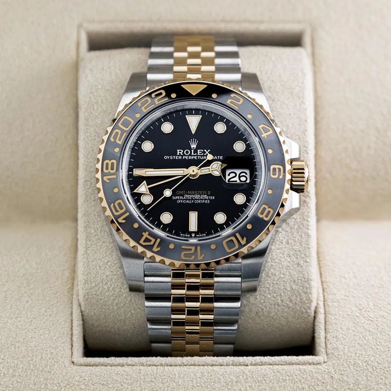 Relógio automático dois tons Rolex gmt  