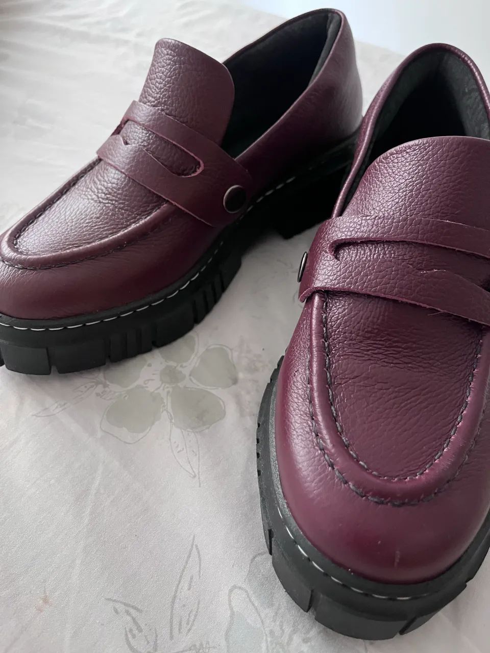 Mocassim couro legítimo bordo 35 - Foto 3