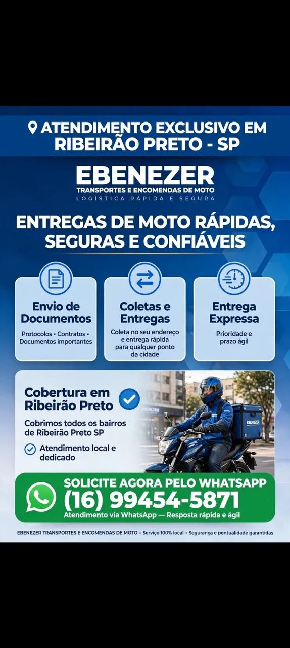 Ebenezer logistica de moto/documentos e encomendas etc - Foto 2