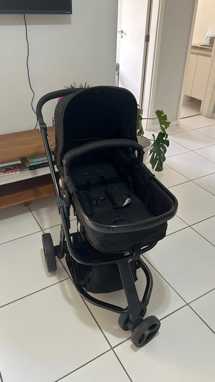 Carrinho de bebê 2 em 1 - bebê conforto e Moisés  - Foto 2