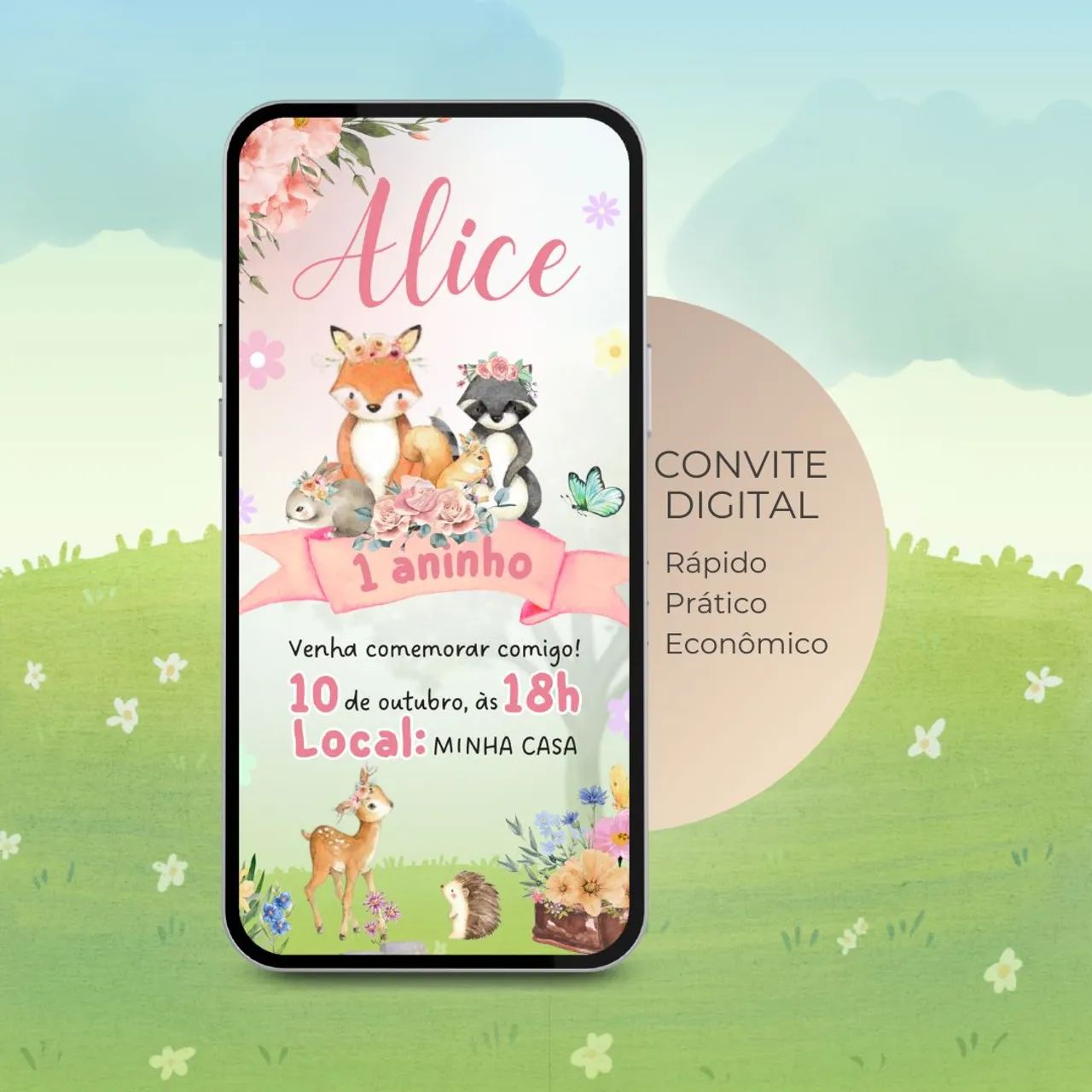 Convites Digitais Personalizados Simples, Interativos e Animados