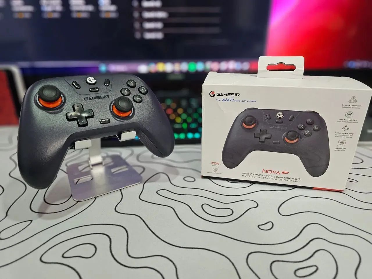 Controle Sem Fio Gamesir T4 Nova Lite, Analógicos Hall Effect 