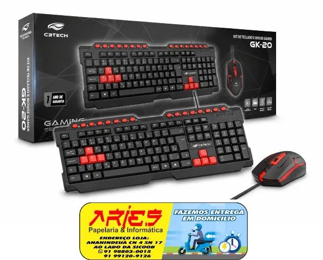 KIT TECLADO + MOUSE GAMER C3TECH GK-20BKV2