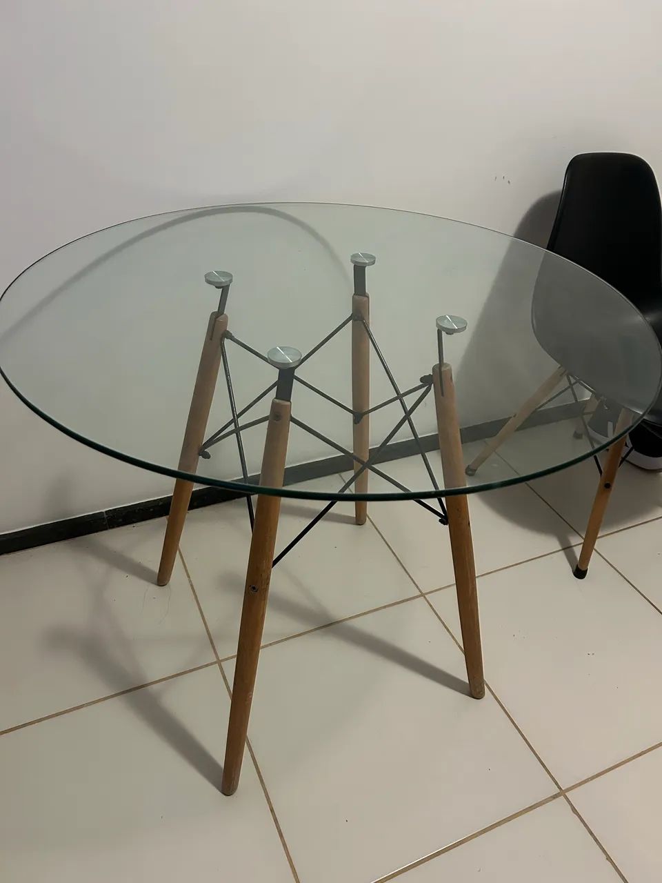 Mesa de vidro- 4 lugares 