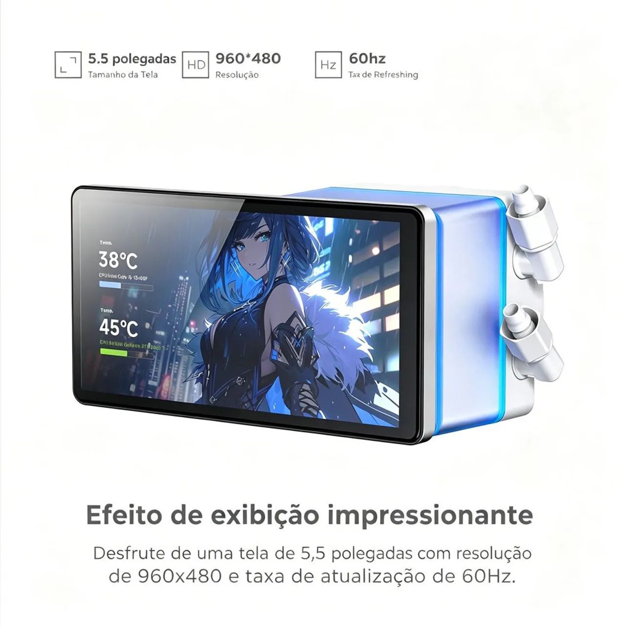 Water Cooler Pro Flow com Tela LCD - Foto 2